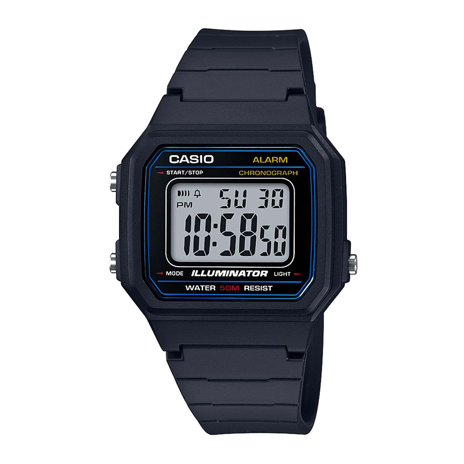 Reloj CASIO W-217H-1A Resina Hombre Negro