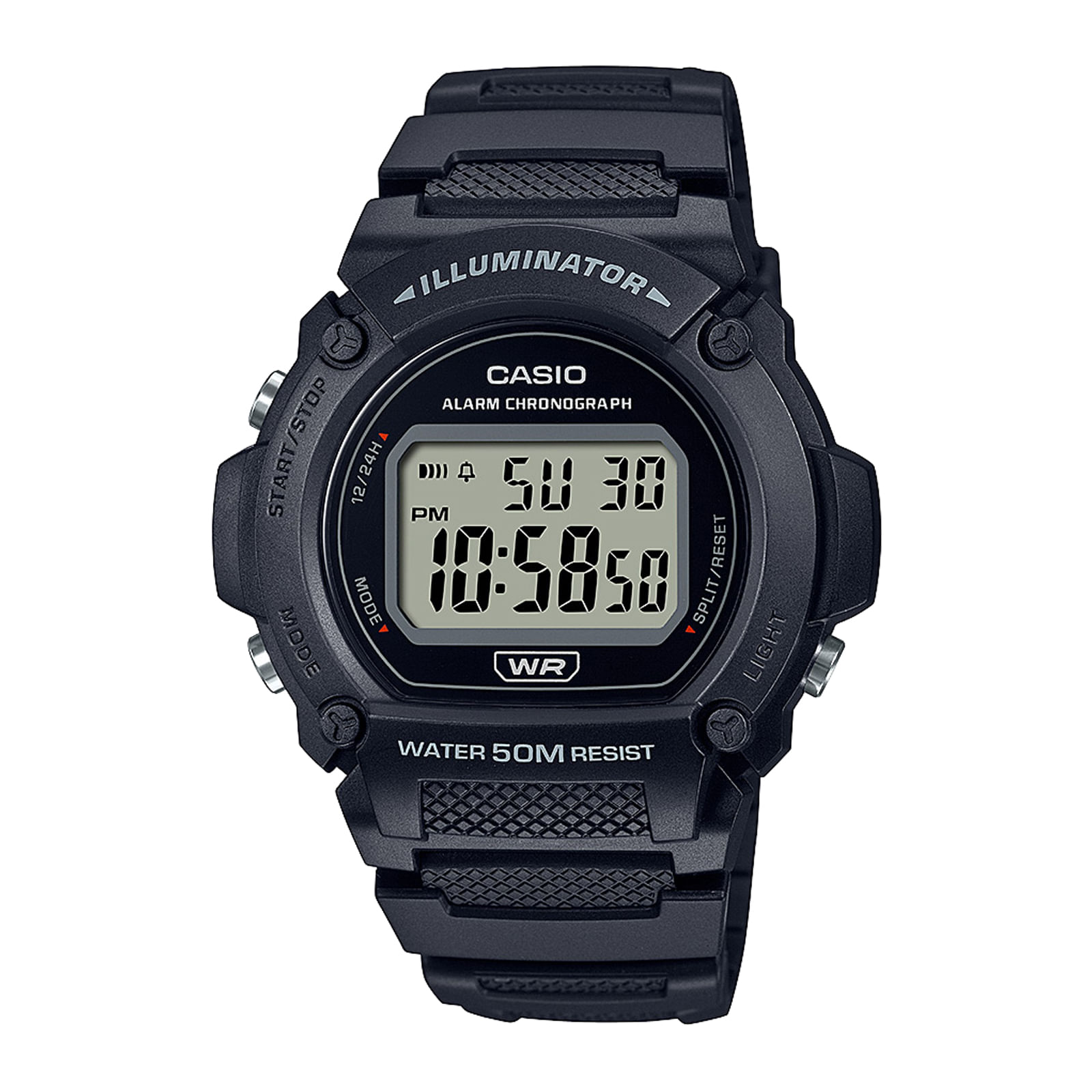 Reloj CASIO W-219H-1A Resina Hombre Negro