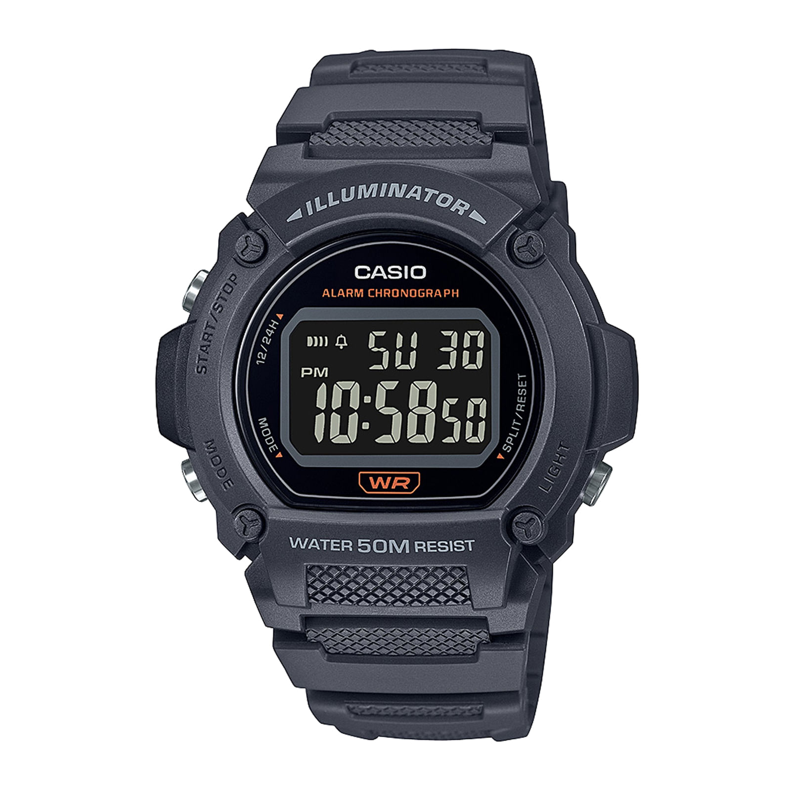 Reloj CASIO W-219H-8B Resina Hombre Gris