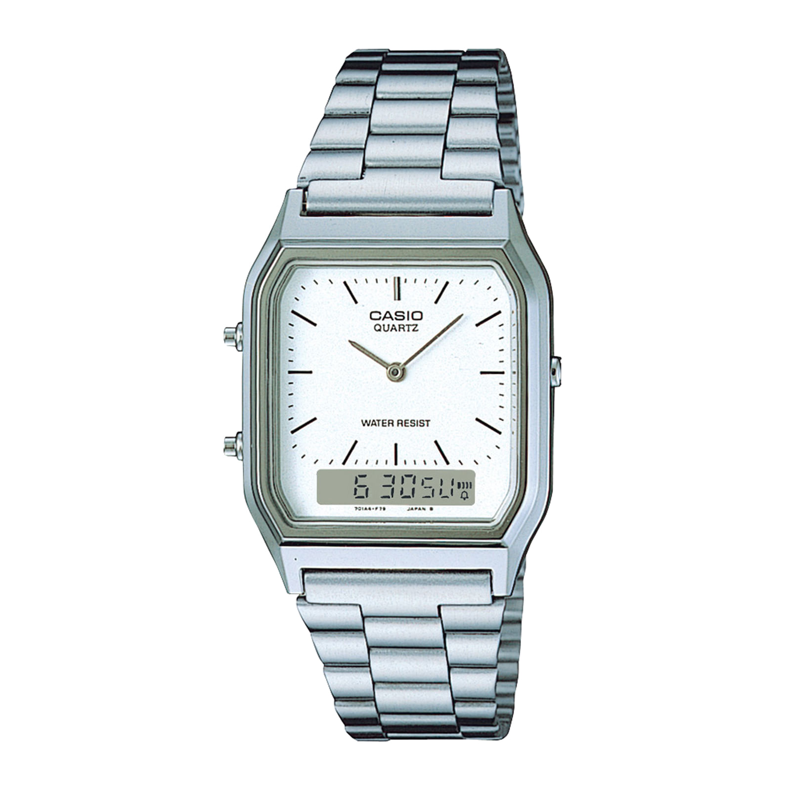 Reloj CASIO AQ-230A-7D Resina Juvenil Plateado