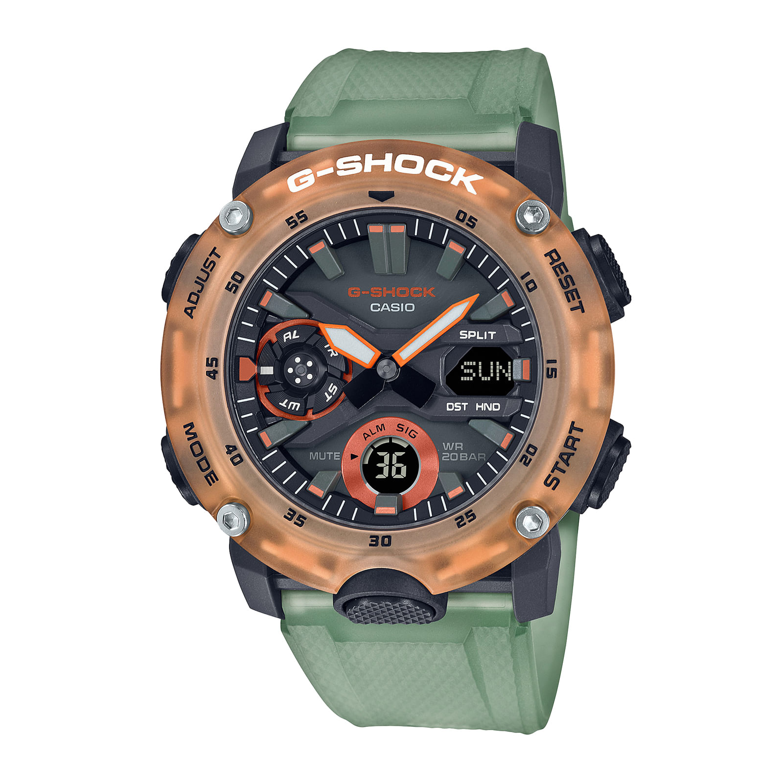 Reloj G-SHOCK GA-2000HC-3A Resina Hombre Naranja