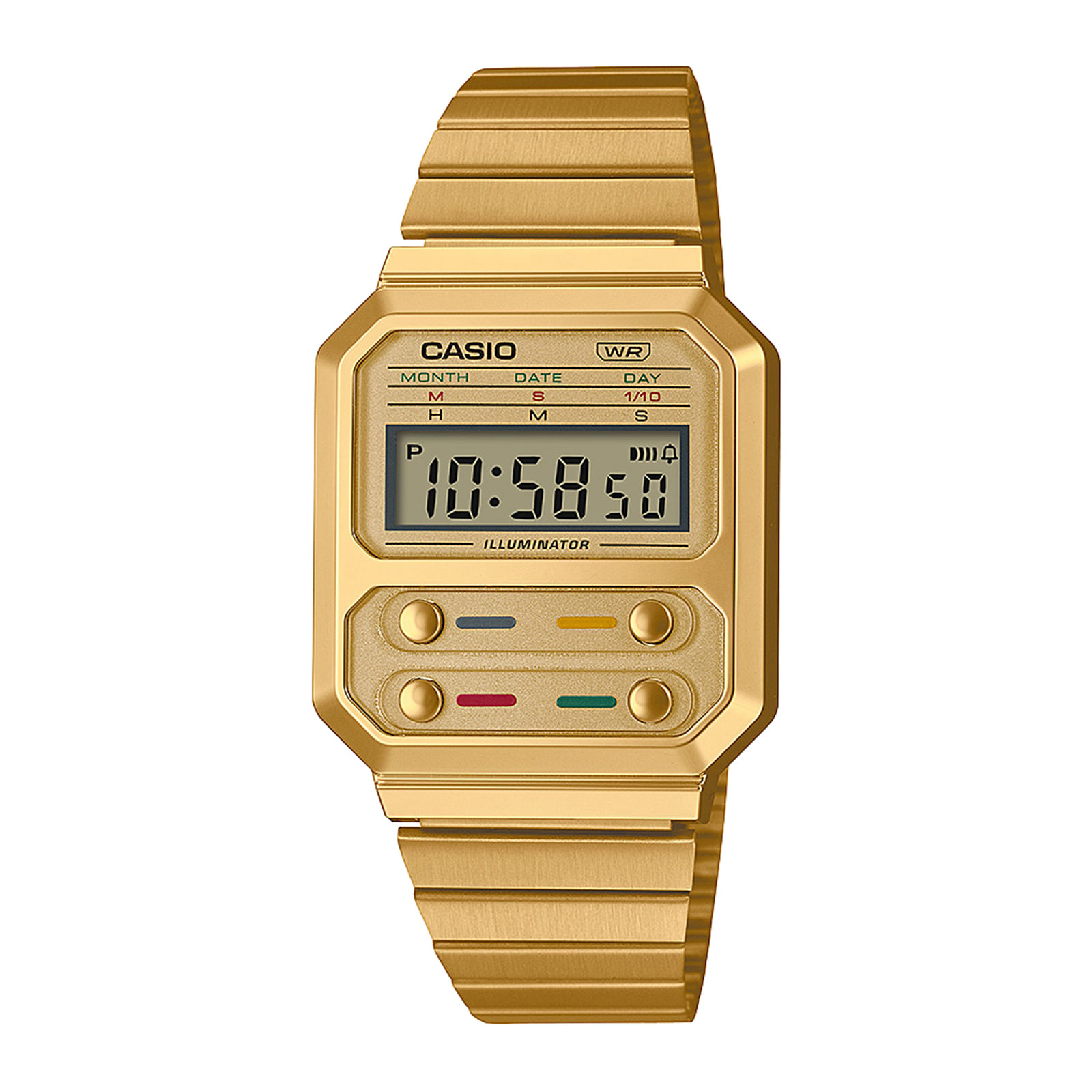 Reloj CASIO A100WEG-9A Resina Unisex Dorado