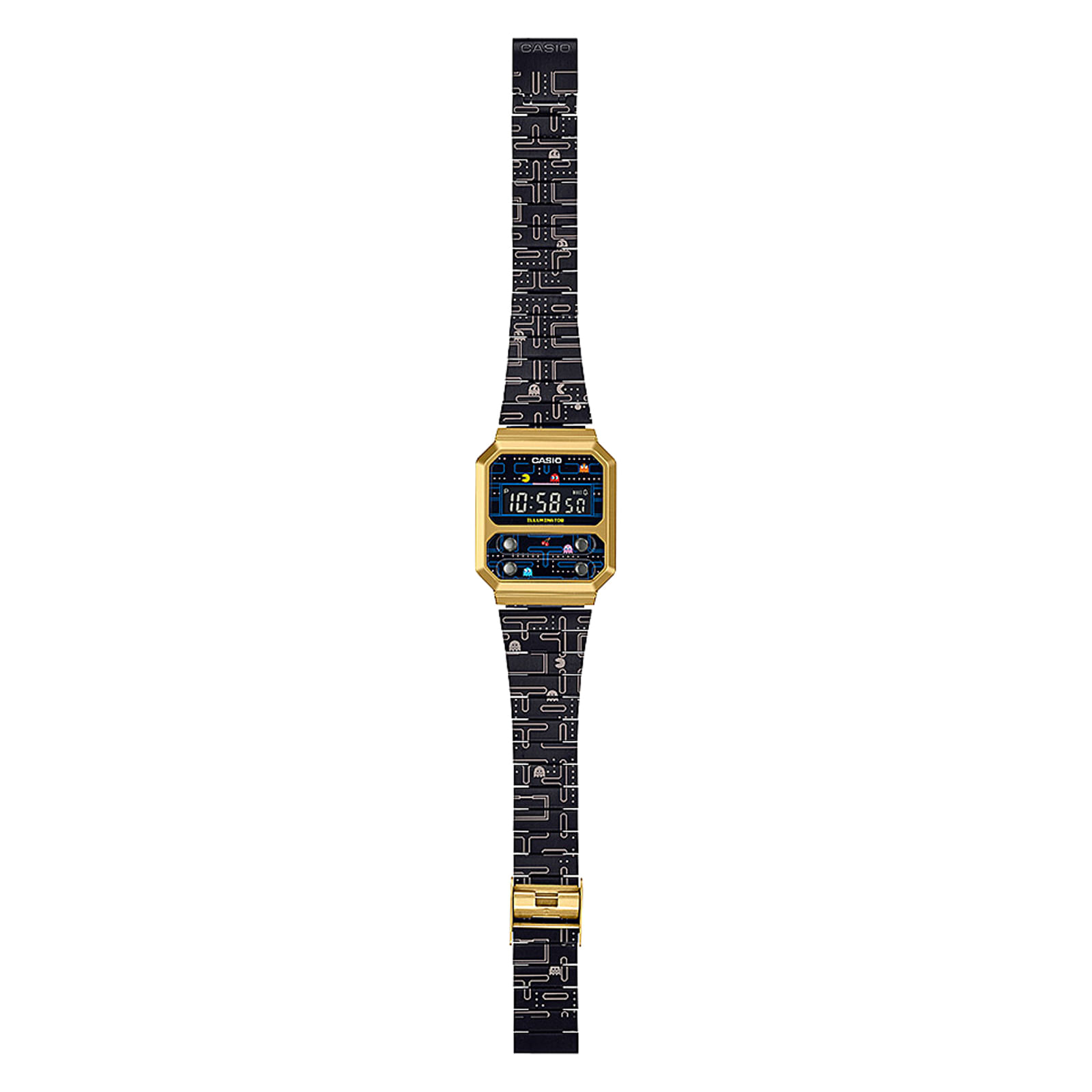 Reloj CASIO A100WEPC-1B Resina Unisex Dorado