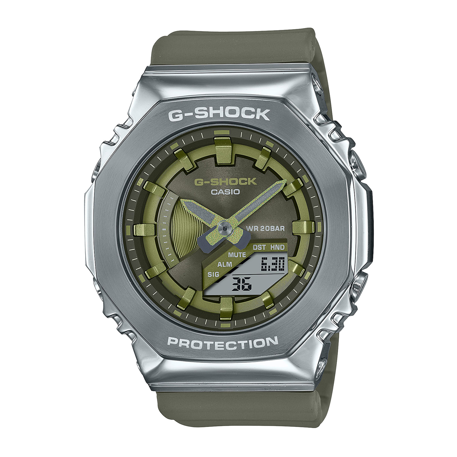 Reloj G-SHOCK GM-S2100-3A Resina/Acero Mujer Gris