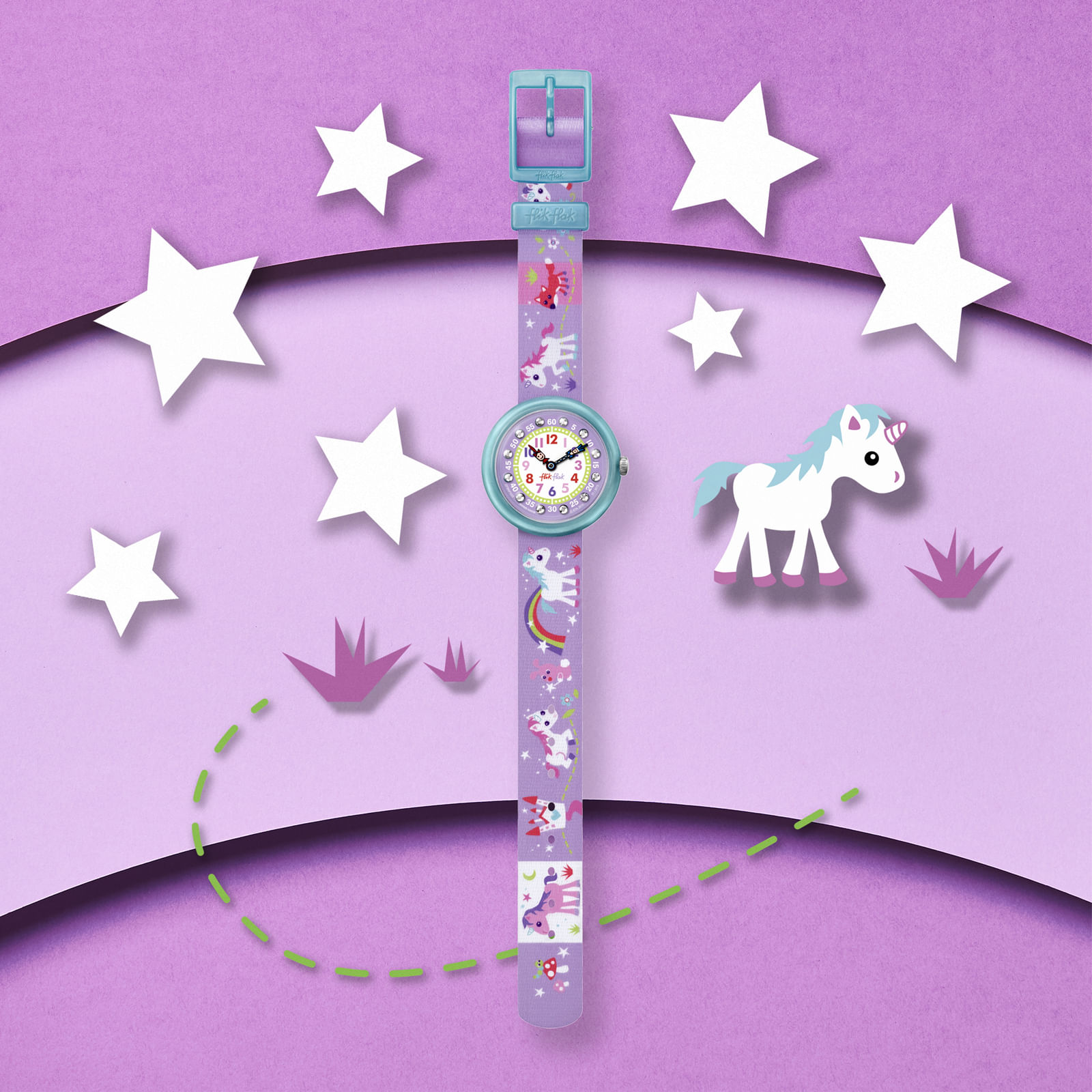 Reloj FLIK FLAK MAGICAL UNICORNS ZFBNP033 Niños Azul