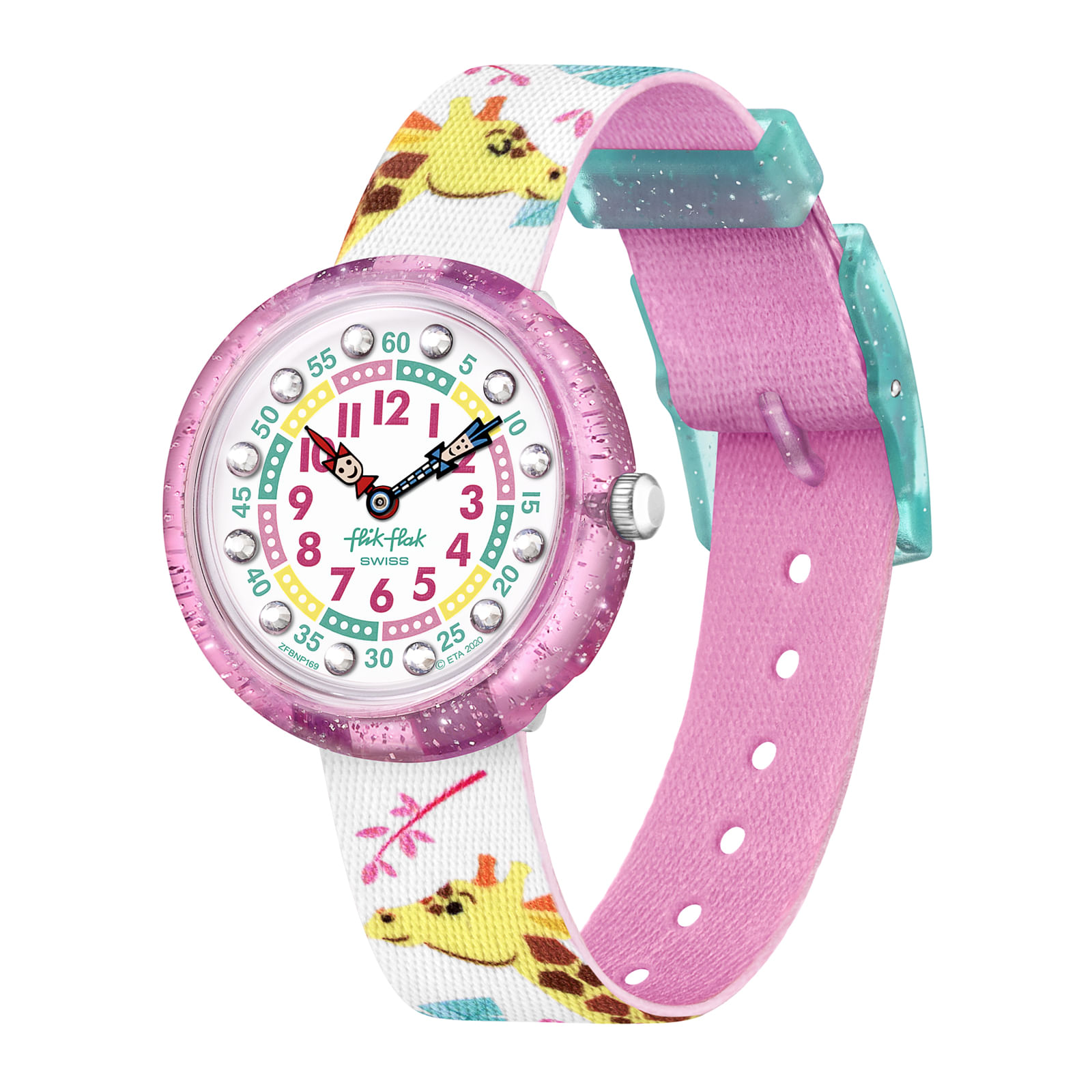 Reloj FLIK FLAK GIRAFFIC PARK ZFBNP169 Niños Rosado