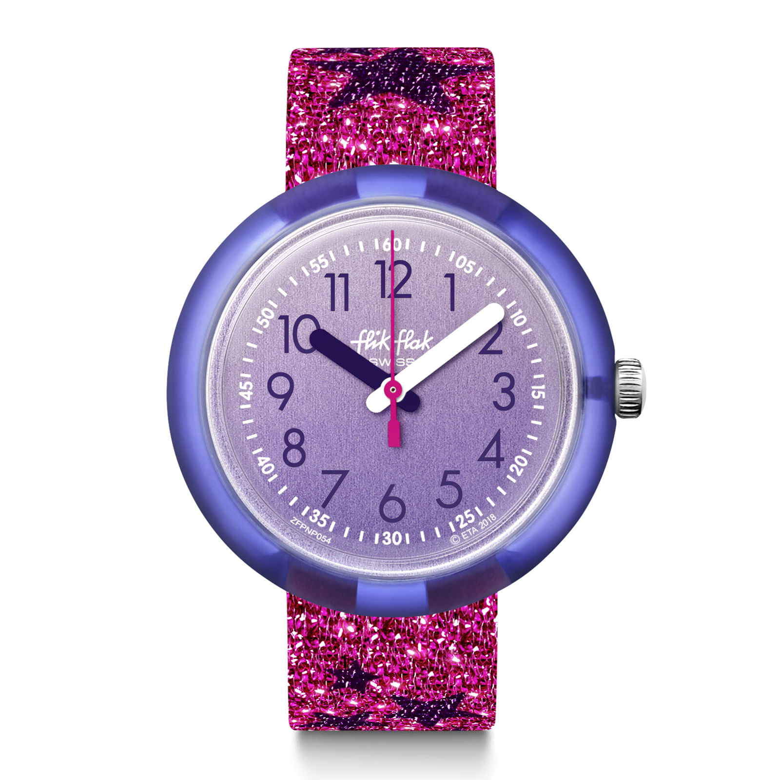 Reloj FLIK FLAK GLITTER STARS ZFPNP054 Niños Morado