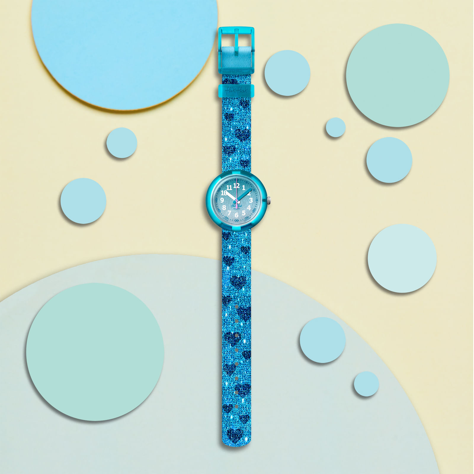 Reloj FLIK FLAK TURQUOISE SPARKLE ZFPNP064 Niños Azul