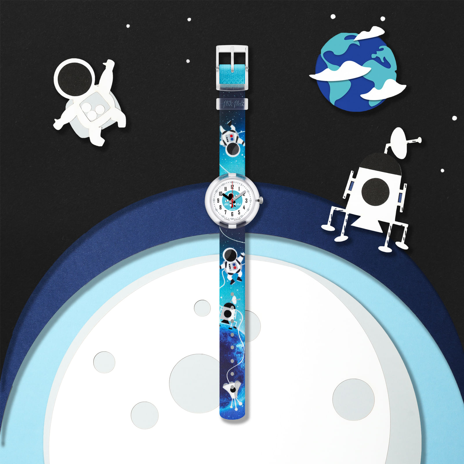 Reloj FLIK FLAK ASTROMAZING ZFPNP096 Niños Blanco