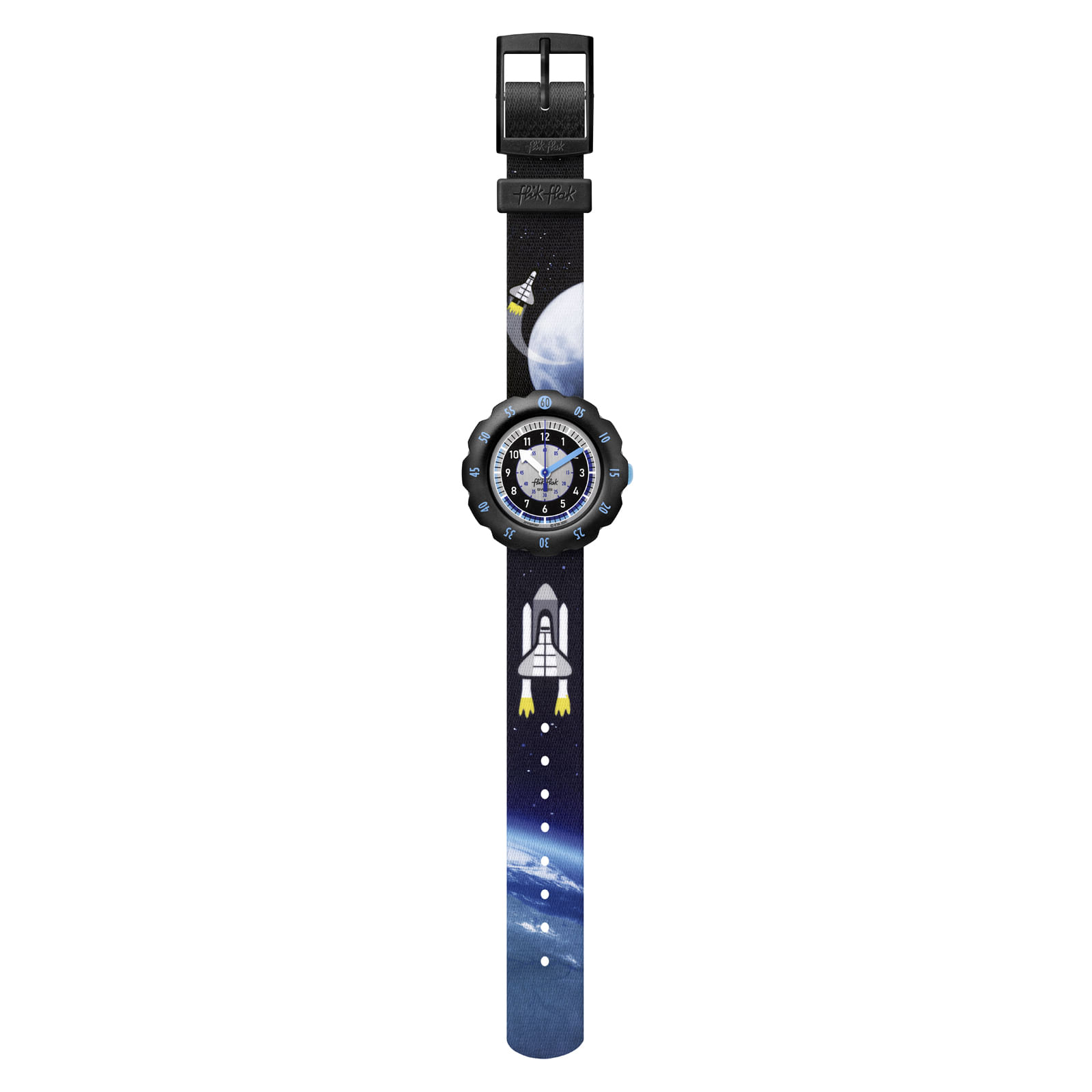 Reloj FLIK FLAK MOON AND BACK ZFPSP057 Niños Negro