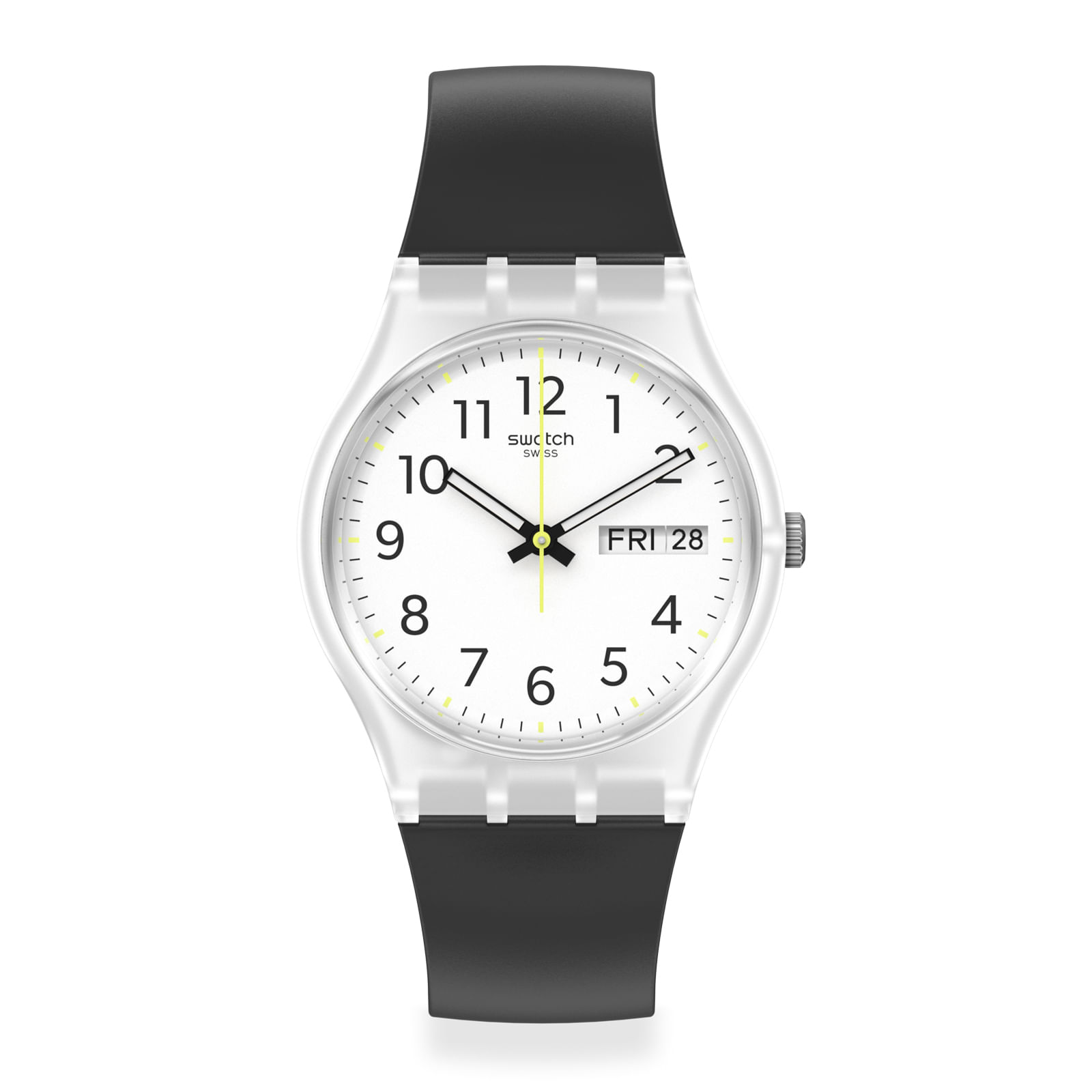 Reloj SWATCH RINSE REPEAT BLACK GE726 Transparente