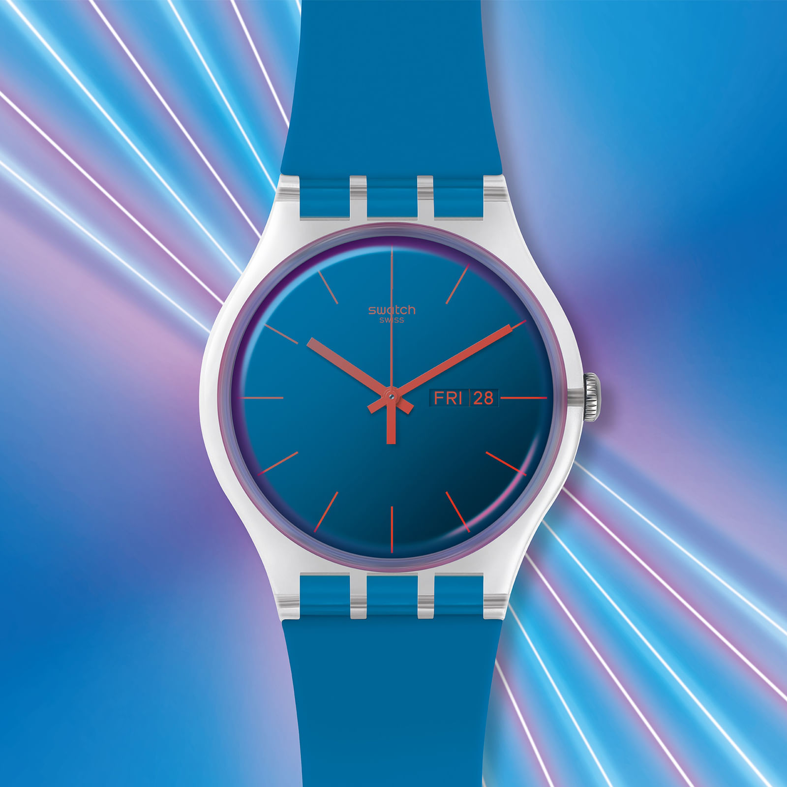 Reloj SWATCH POLABLUE SUOK711 Transparente