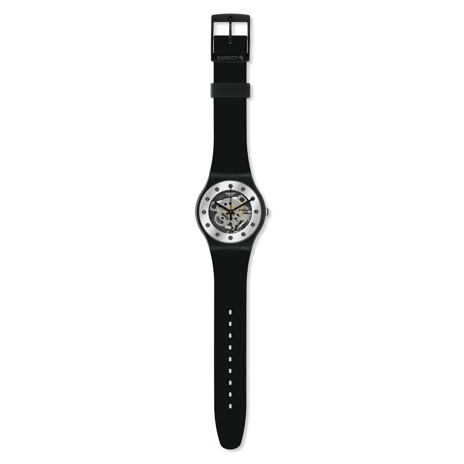 Reloj SWATCH SILVER GLAM SUOZ147 Negro