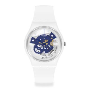 Reloj SWATCH TIME TO BLUE SMALL SO31W103 Blanco