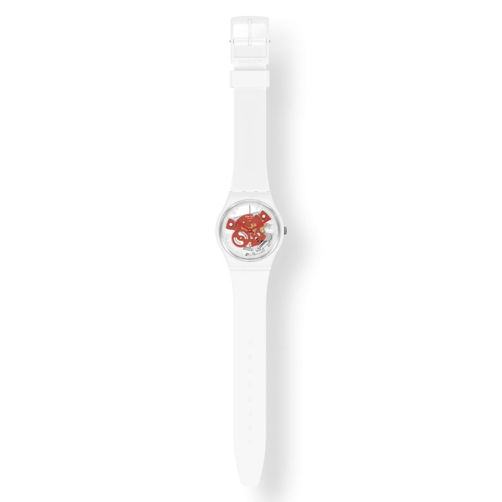 Reloj SWATCH TIME TO RED SMALL SO31W104 Blanco