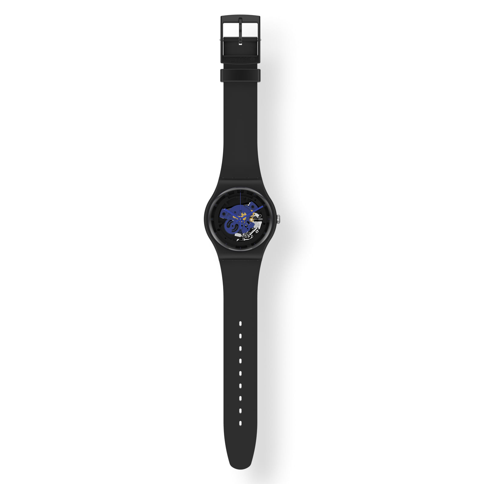 Reloj SWATCH TIME TO BLUE BIG SO32B109 Negro