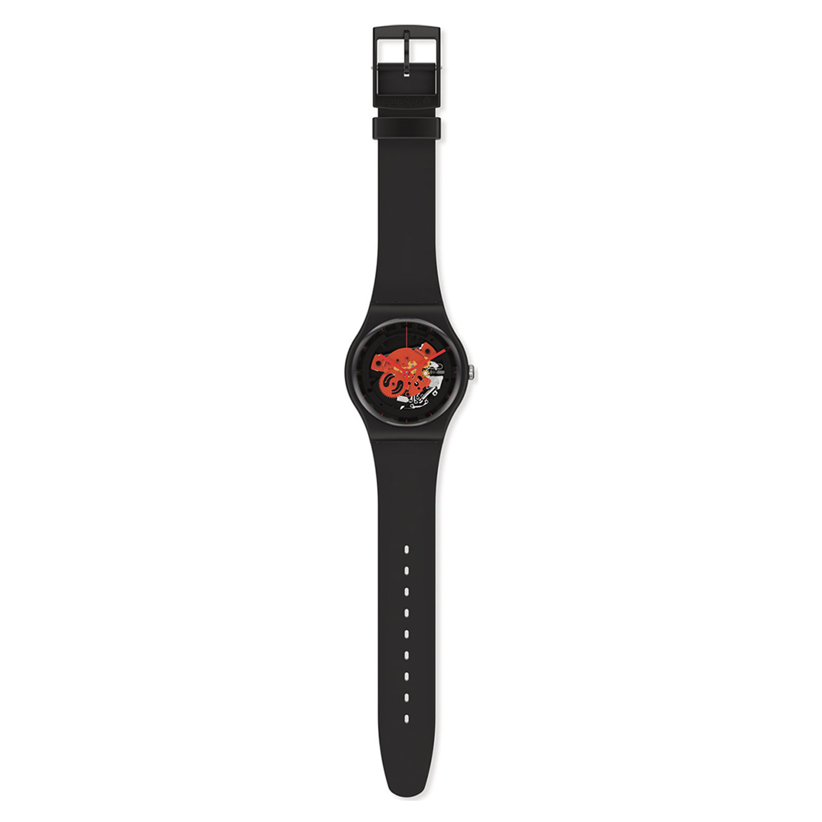 Reloj SWATCH TIME TO RED BIG SO32B110 Negro