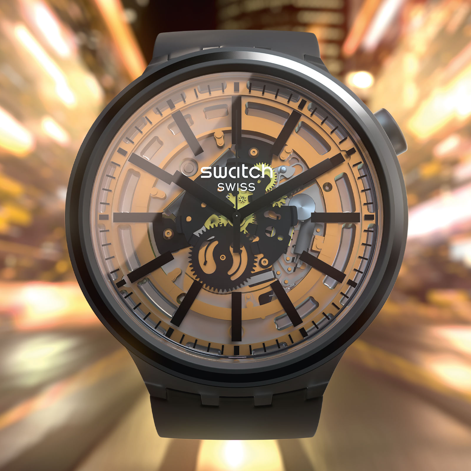 Reloj SWATCH DARK TASTE SO27B115 Negro