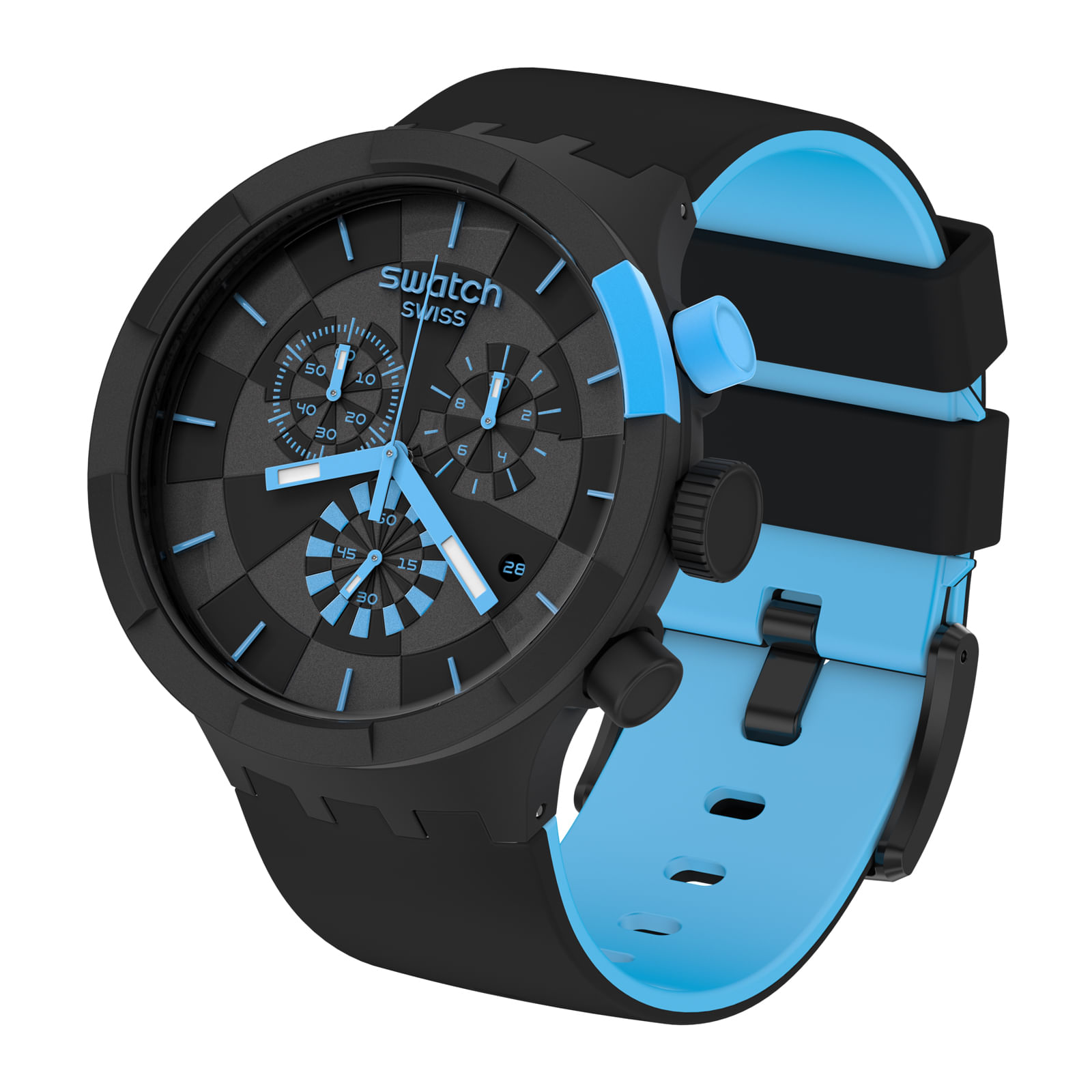 Reloj SWATCH CHECKPOINT BLUE SB02B401 Negro