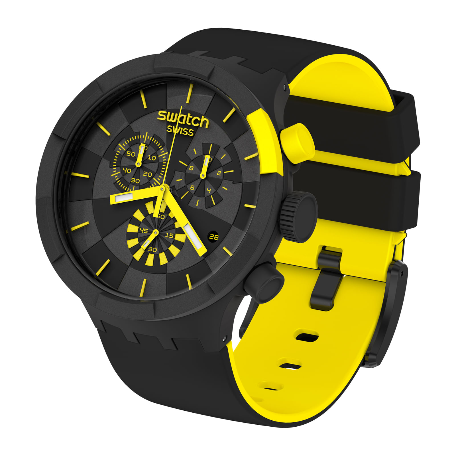 Reloj SWATCH CHECKPOINT YELLOW SB02B403 Negro