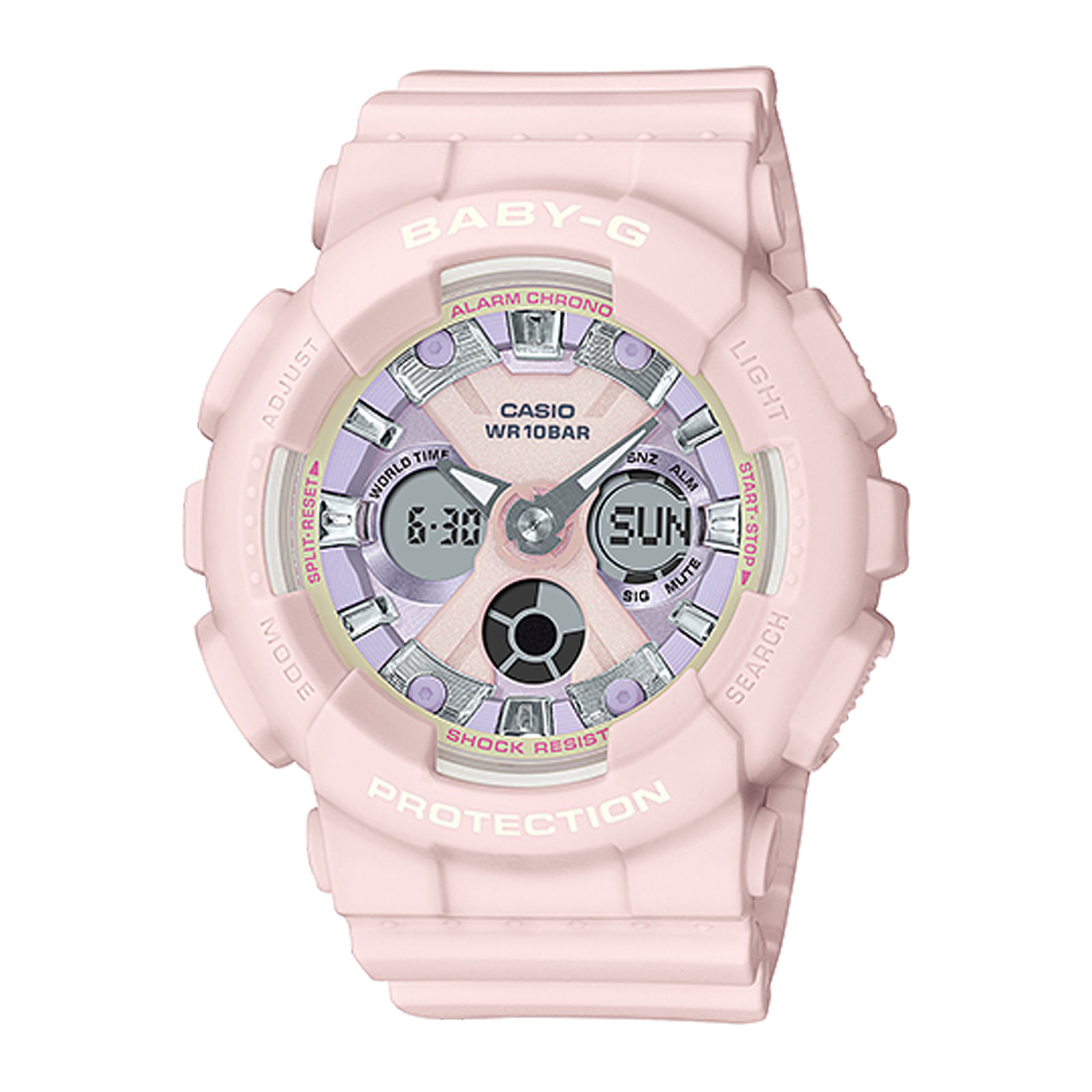 Suavemente infinito Arena Reloj BABY-G BA-130WP-6A Resina Mujer Lila - Btime