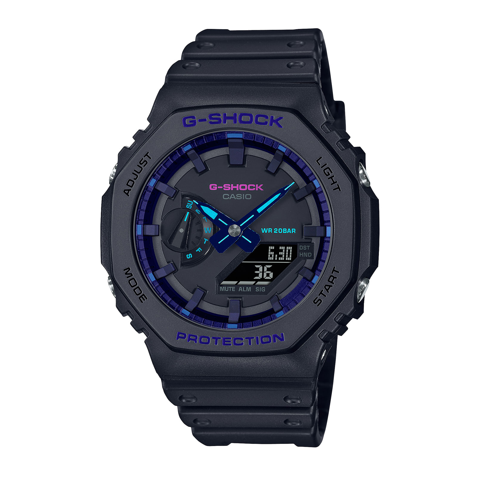 Reloj G-SHOCK GA-2100RC-1A Resina Hombre Negro - Btime