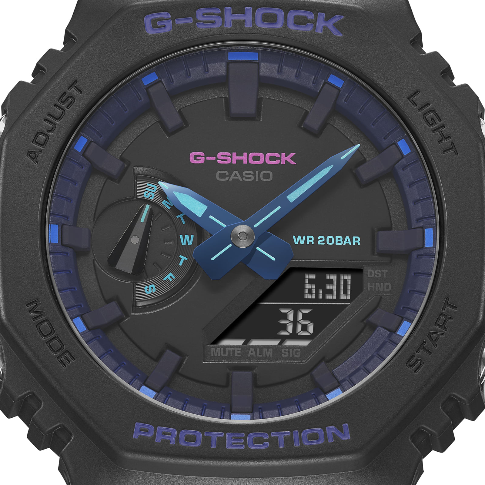 Reloj G-SHOCK GA-2100VB-1A Resina Hombre Negro