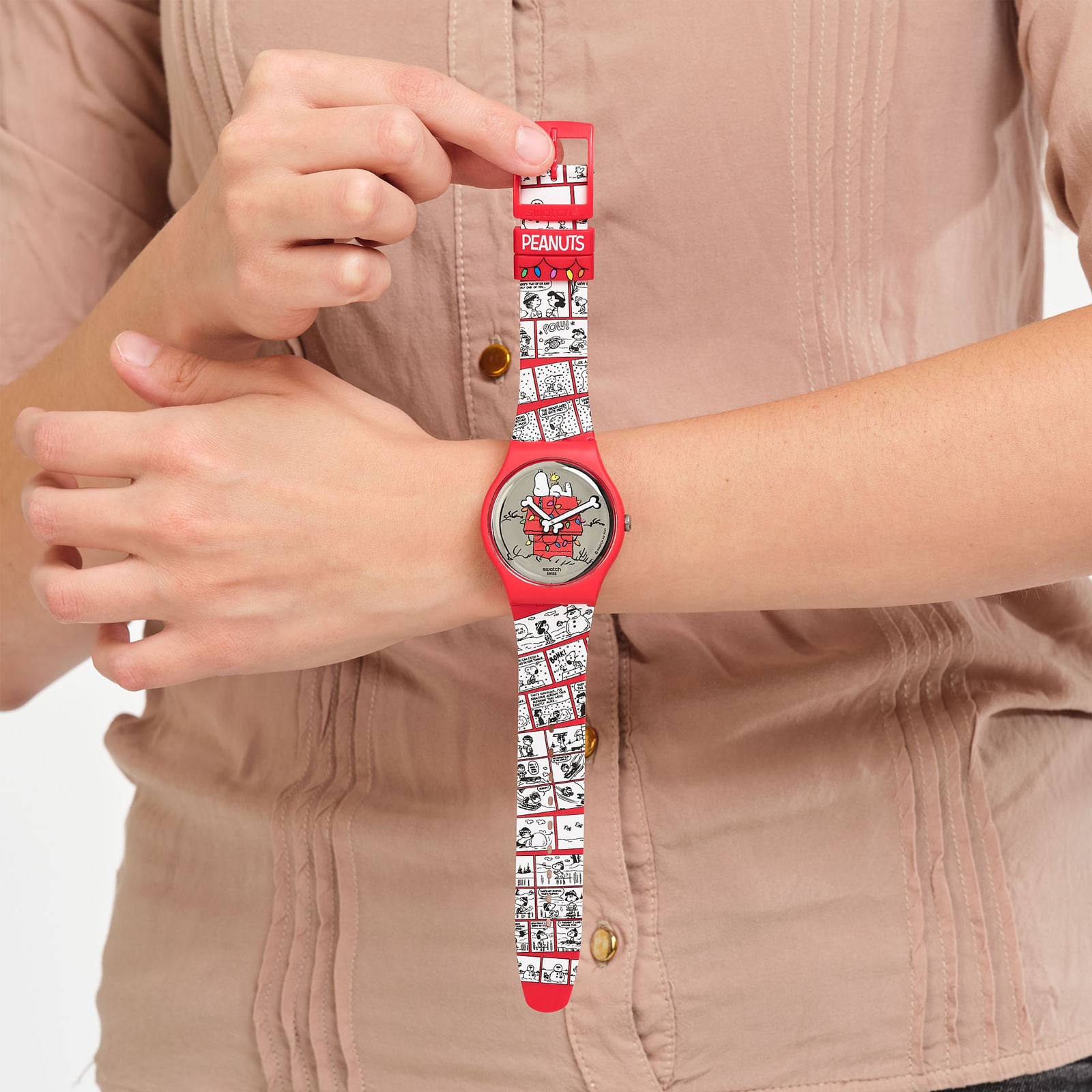 Reloj SWACTH CHOMP! SO29Z109 Rojo