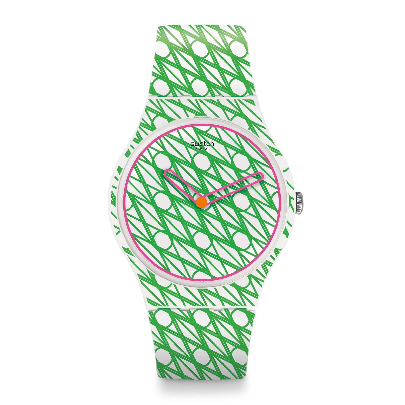 Reloj SWATCH DUET IN GREEN & PINK SUOZ208 Verde