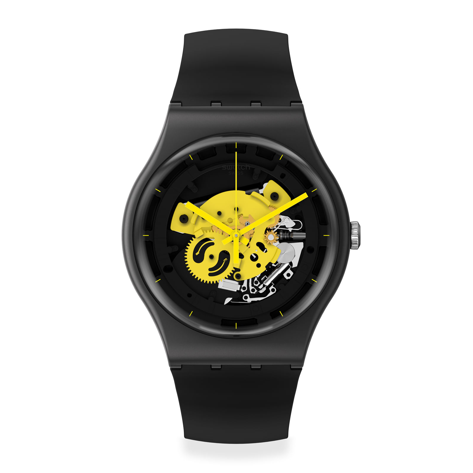 Reloj SWATCH TIME TO YELLOW BIG SO32B111 Negro