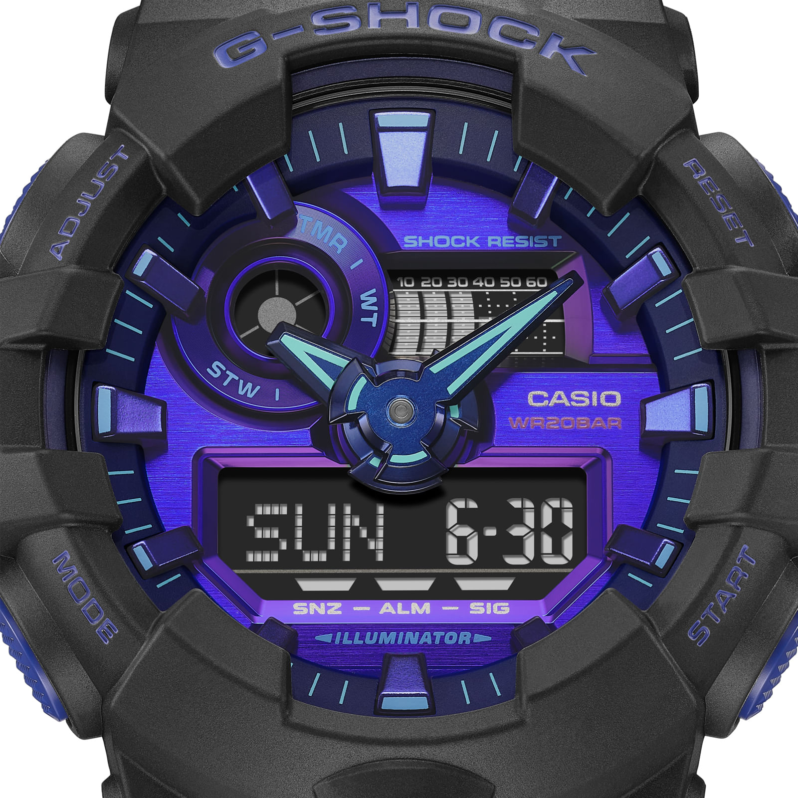 Reloj G-SHOCK GA-700VB-1A Resina Hombre Negro