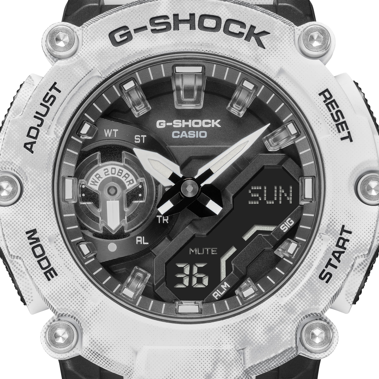 Reloj G-SHOCK GA-2200GC-7A Resina Hombre Blanco