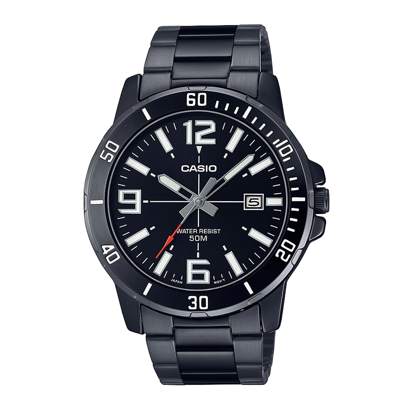 Reloj CASIO MTP-VT01B-7B Acero Hombre Negro - Btime