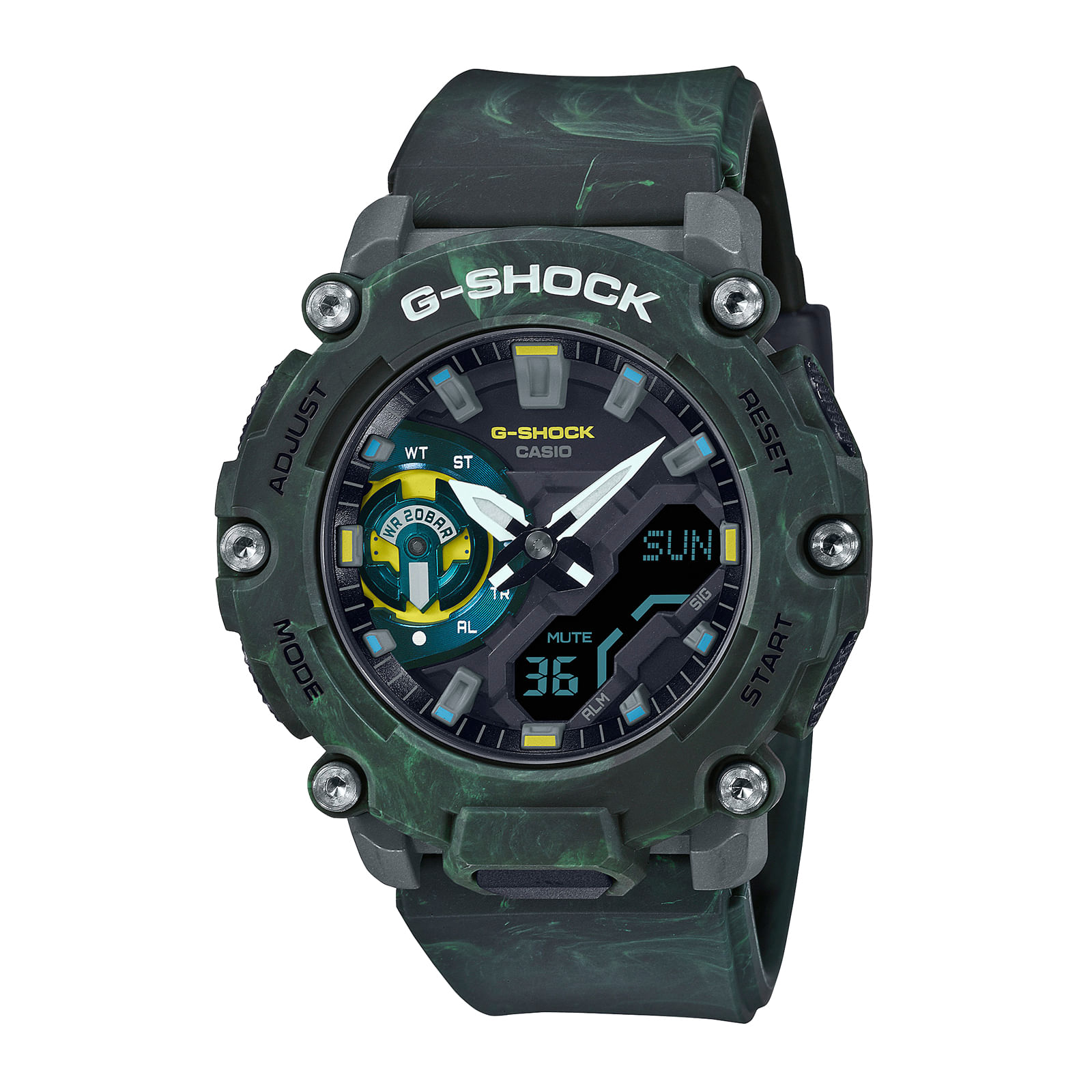 Reloj G-SHOCK GA-2200MFR-3A Resina Hombre Verde