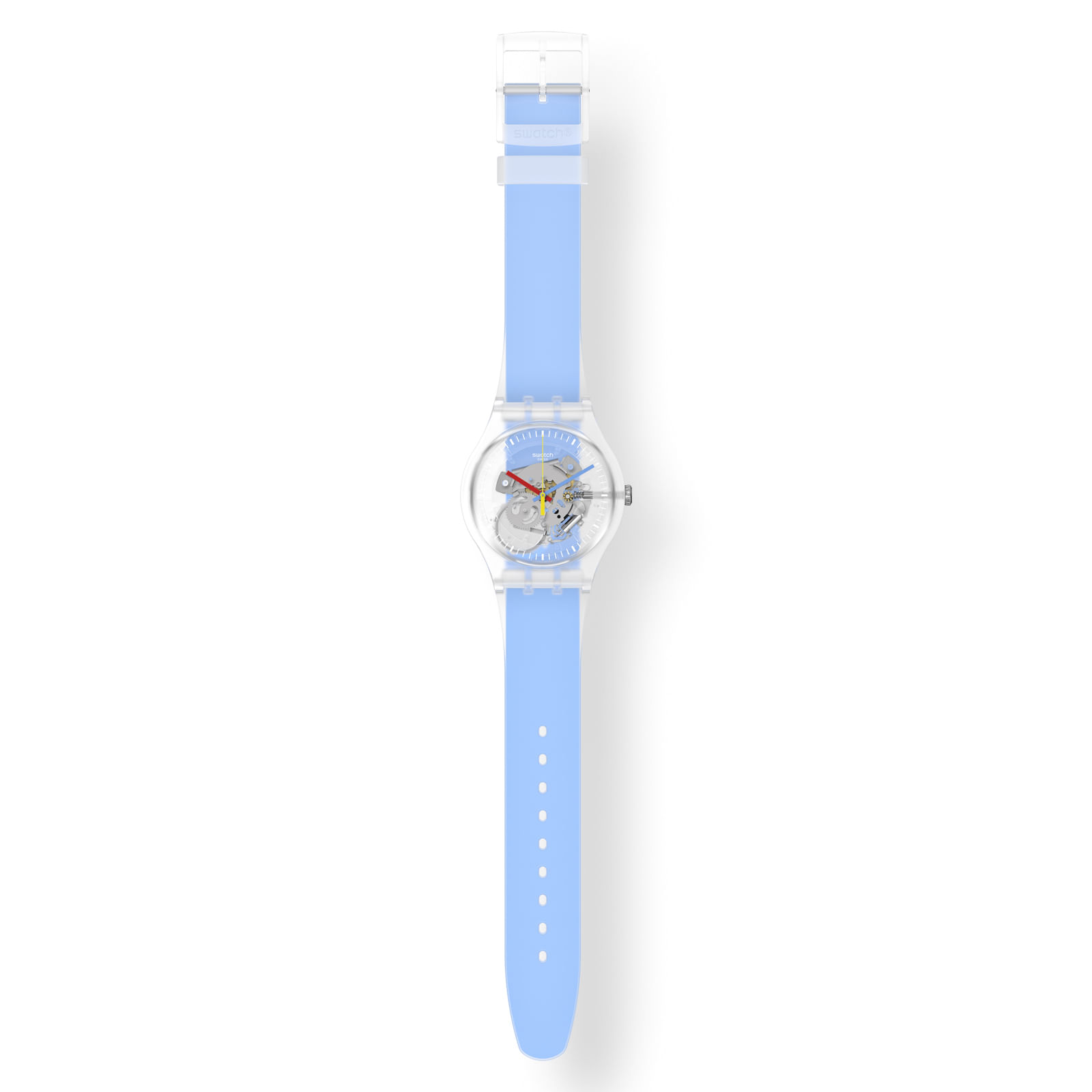 Reloj SWATCH CLEARLY BLUE STRIPED SUOK156 Transparente