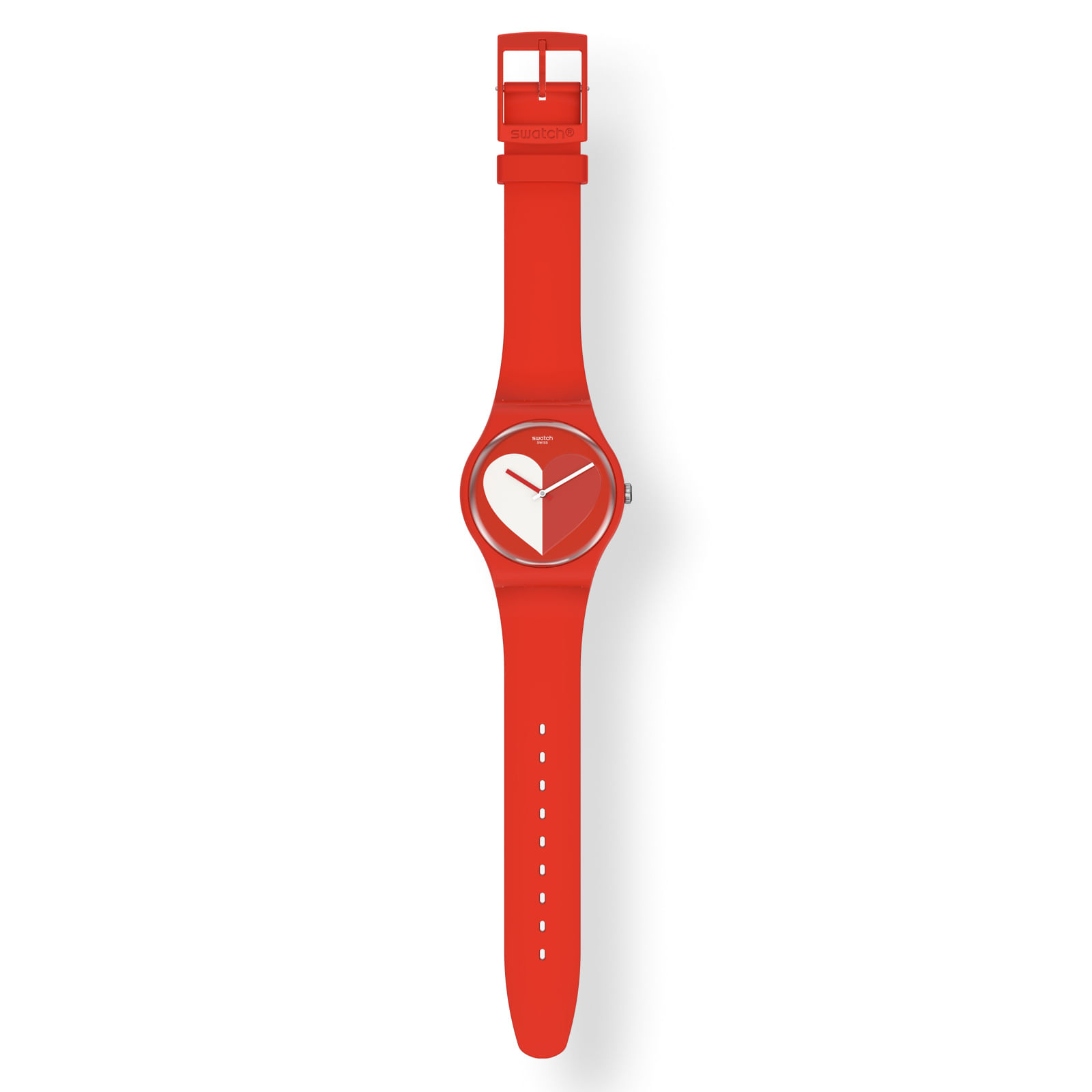 Reloj SWATCH HALF <3 WHITE SO29Z112 Rojo