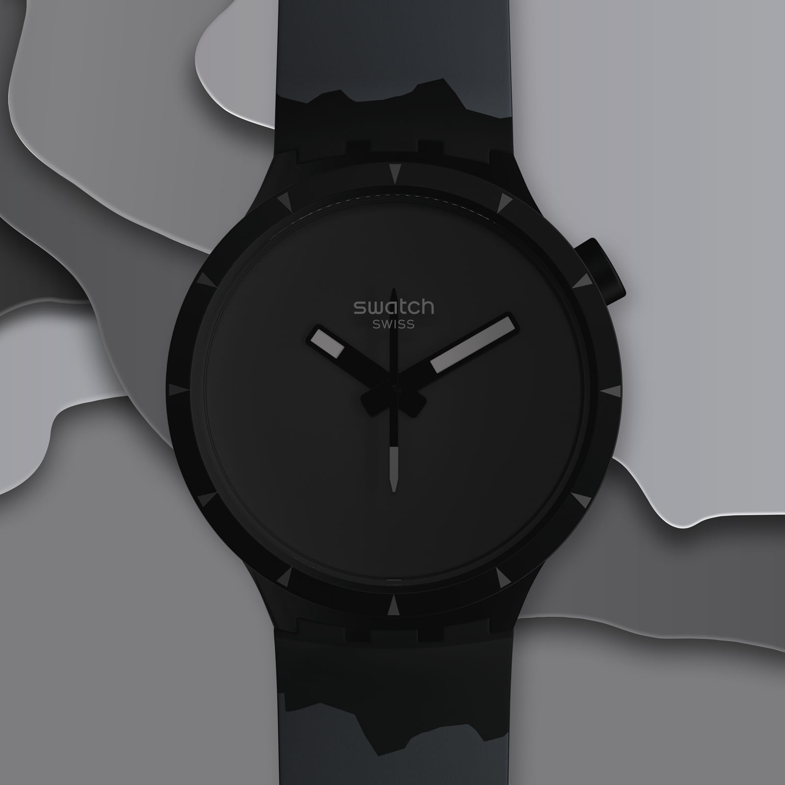 Reloj SWATCH BIG BOLD BIOCERAMIC BASALT SB03B110 Negro