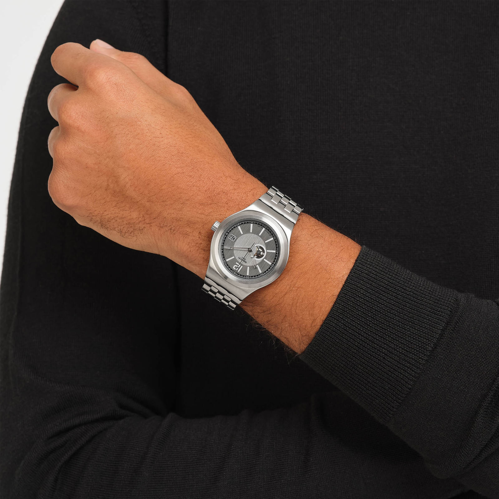 Reloj SWATCH MOUVEMENT DE CURIOSITE YIS433G Plateado