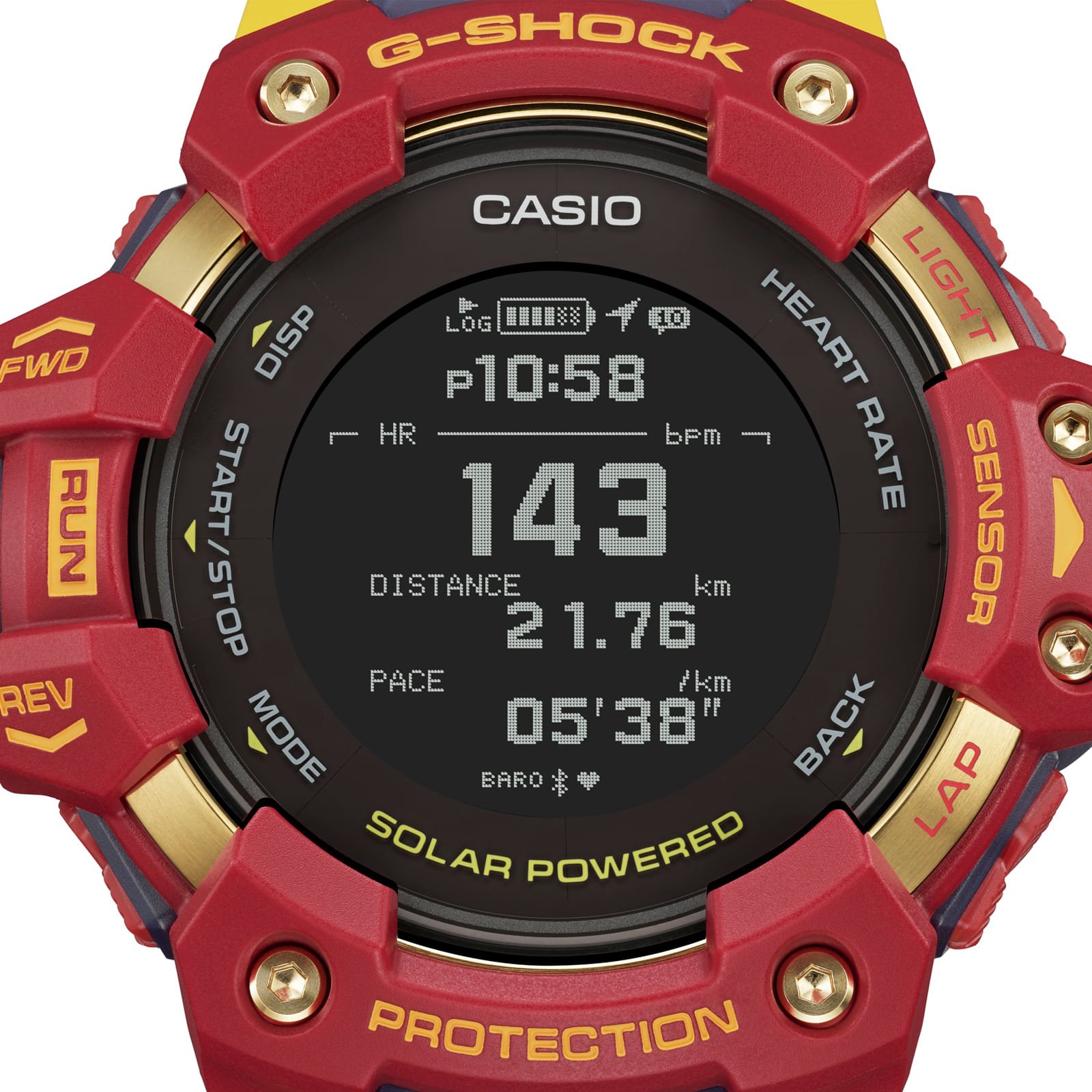 Reloj G-SHOCK GBD-H1000BAR-4D Resina/Acero Hombre Rojo