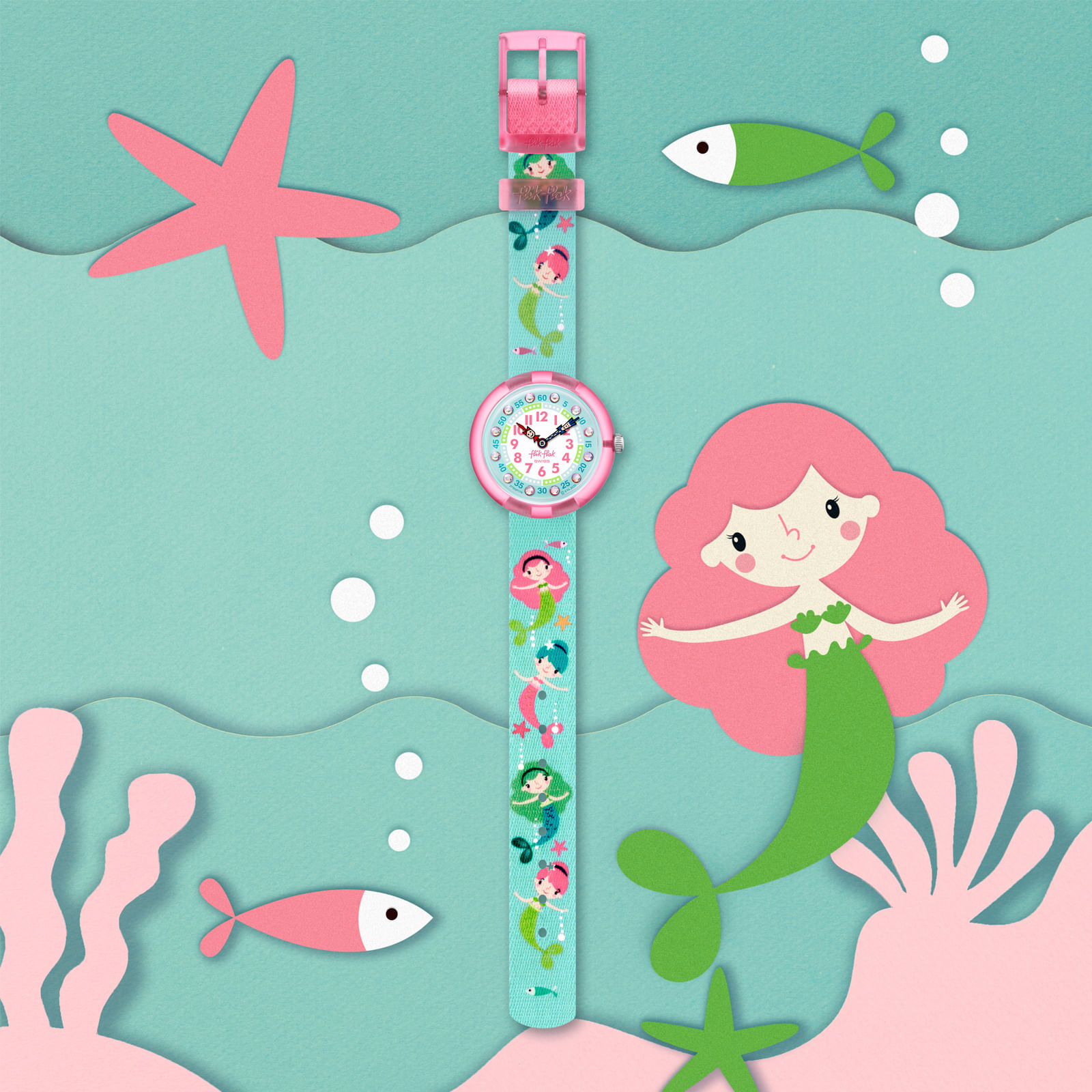 Reloj FLIK FLAK MERMAILICIOUS ZFBNP179 Niños Rosado