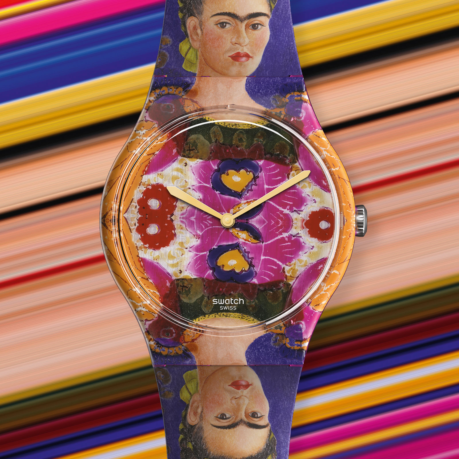 Reloj SWATCH THE FRAME, BY FRIDA KAHLO SUOZ341 Multicolor