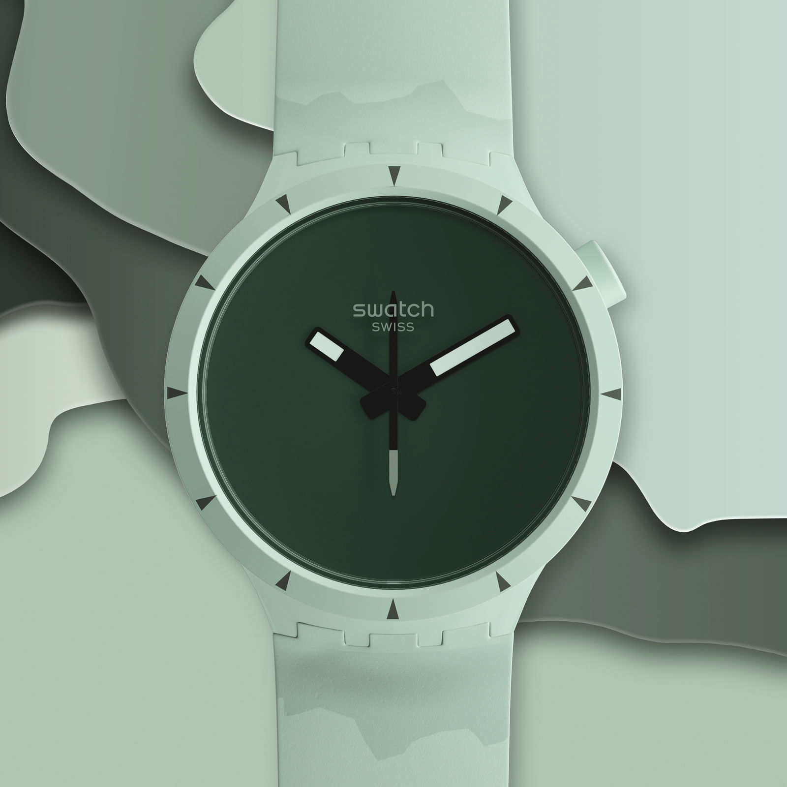 Reloj SWATCH BIG BOLD BIOCERAMIC FOREST SB03G100 Verde