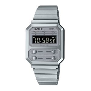 Reloj CASIO A100WE-7B Resina Unisex Plateado - Btime