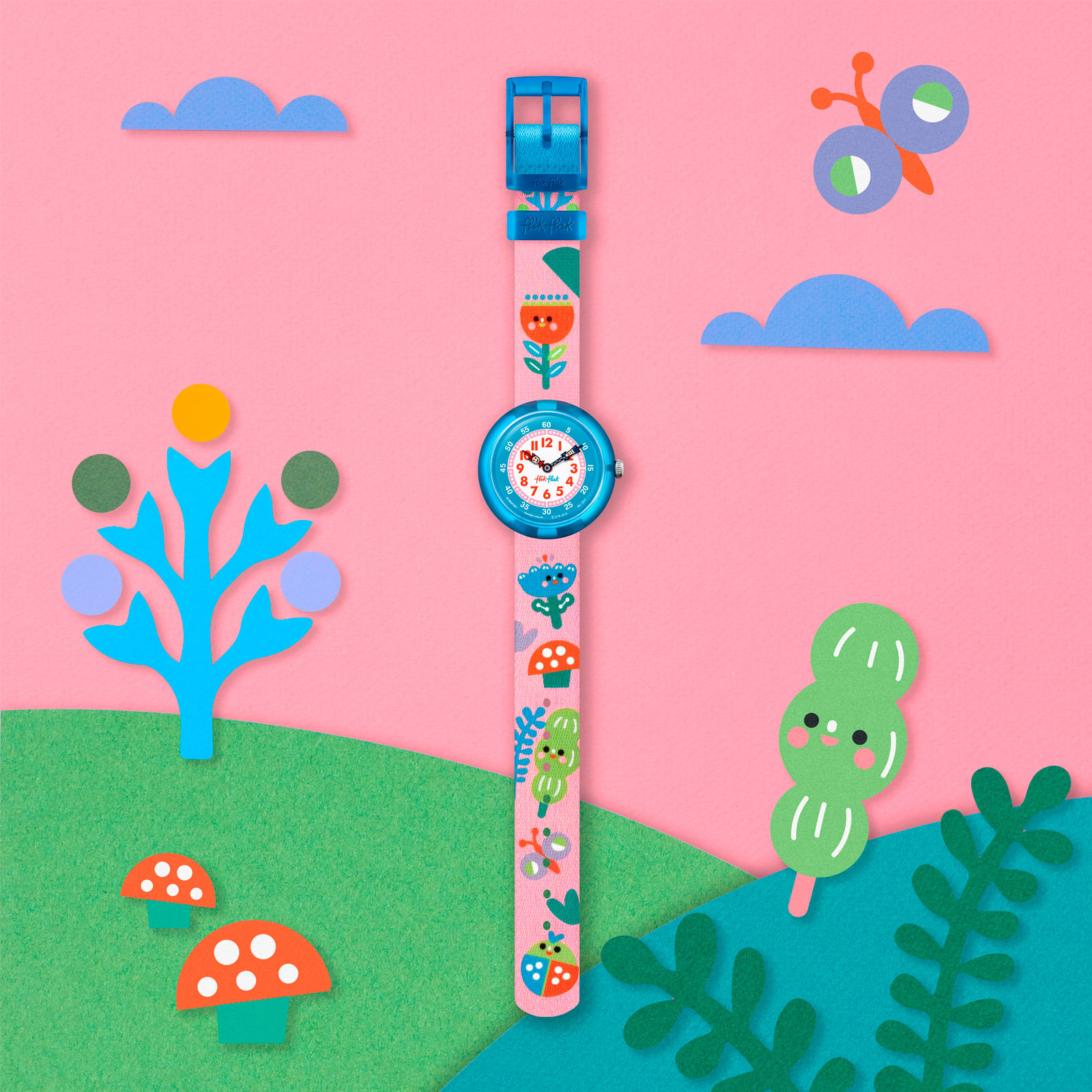 Reloj FLIK FLAK ONCE AND FLORAL ZFBNP091C Niños Azul