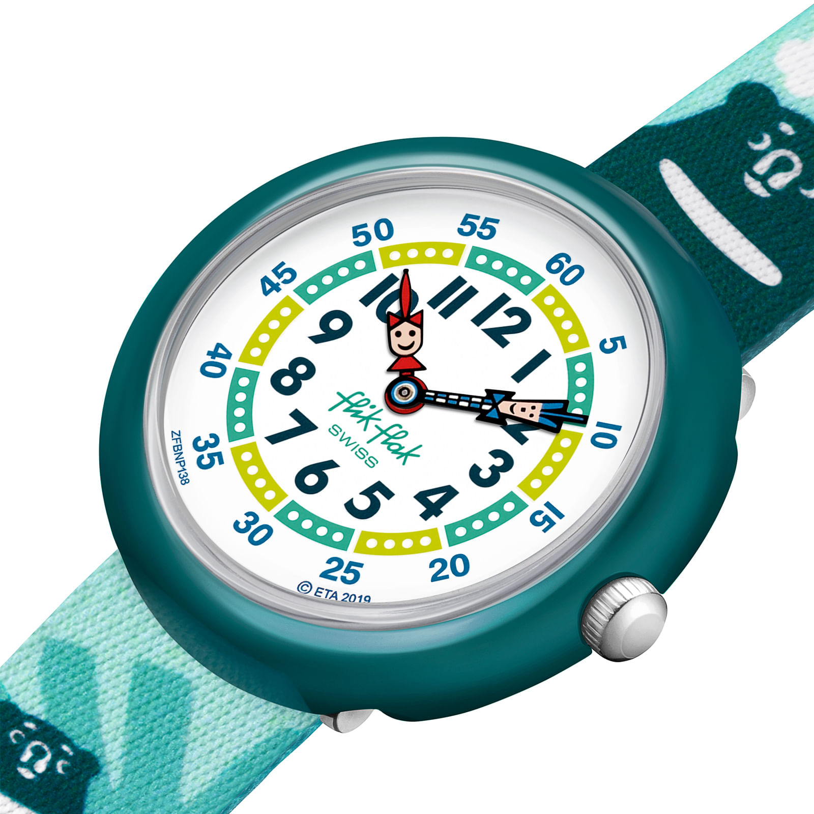 Reloj FLIK FLAK BEARY CUTE ZFBNP138C Niños Verde