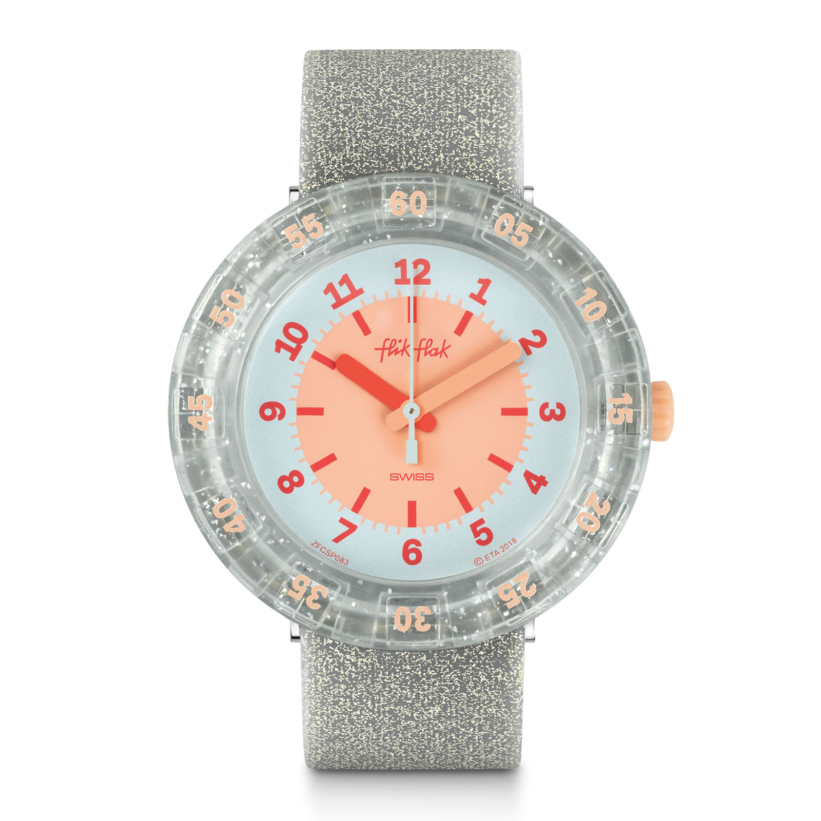 Reloj FLIK FLAK GLITTERAXUS ZFCSP083 Niños Transparente