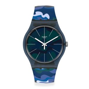 Reloj SWATCH CAMOUCLOUDS SUON140 Azul