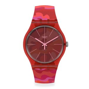 Reloj SWATCH CAMOUFLASH SUOR116 Rojo