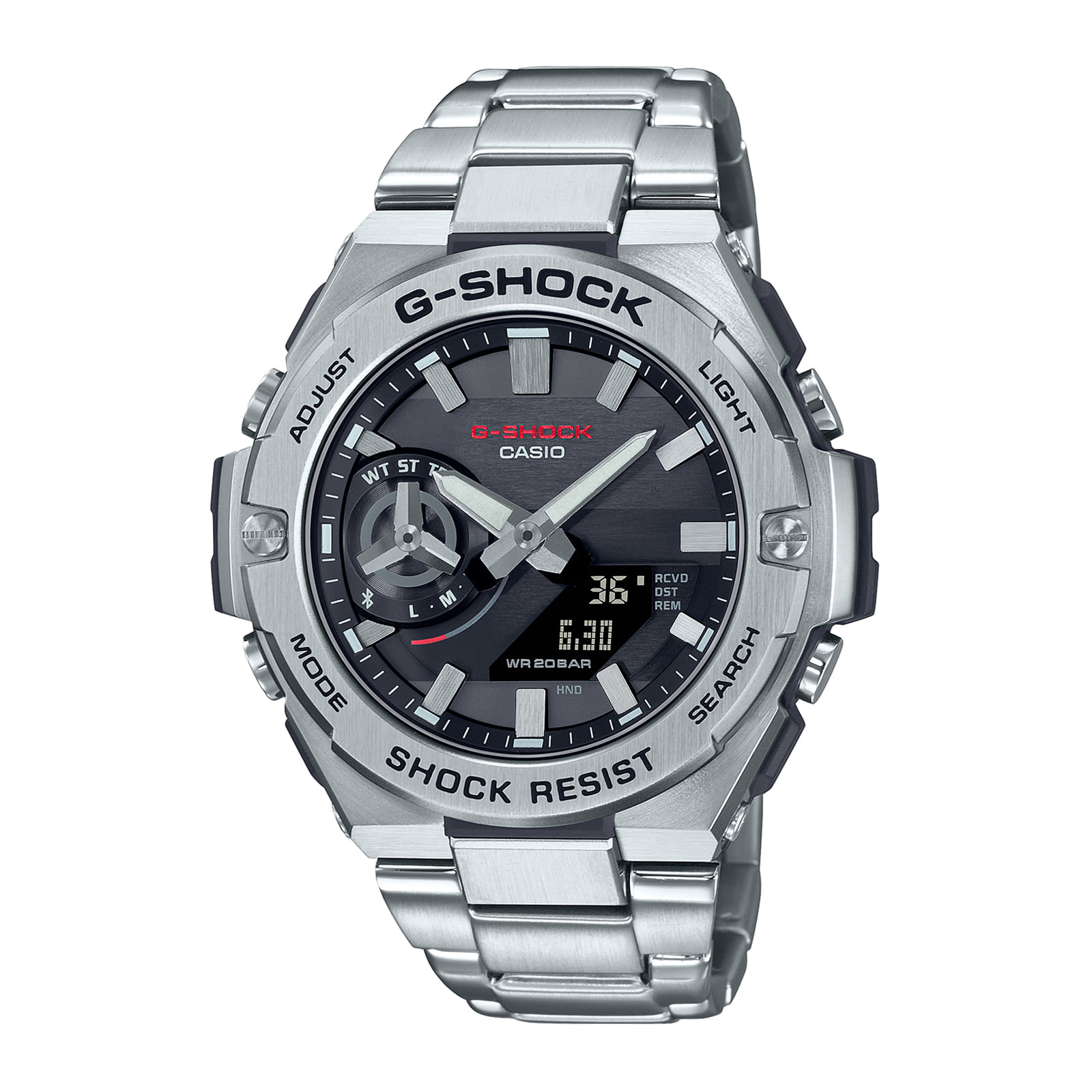Reloj G-SHOCK GST-B500D-1A Resina/Acero Hombre Plateado