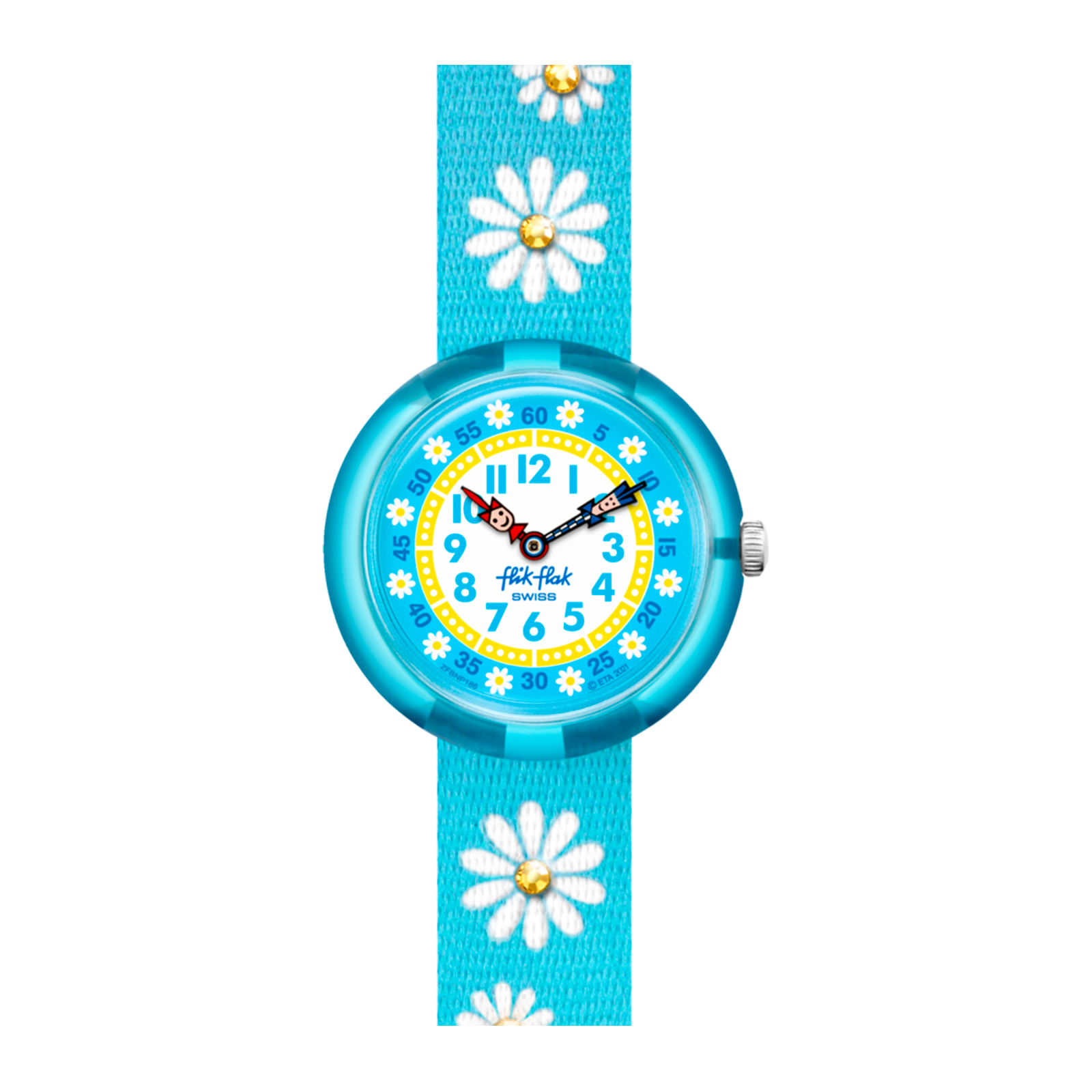 Reloj FLIK FLAK SPARKLING DAISY ZFBNP186 Niños Celeste